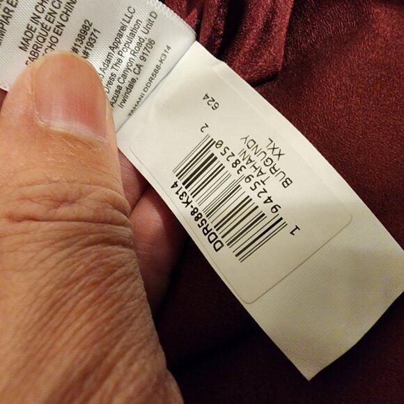 Dress the Population Tahani Dress NWT Burgundy XXL - Picture 12 of 13